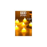 Nacario 6 Adet LED Mum Tealight Mini Dumansız Pilli Alevli Dekoratif Yapay Mum Işıldak Beyaz 1036-2