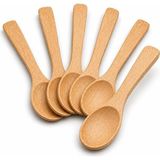 Nacario 6’lı Küçük Ahşap Kaşık Seti 15 cm Doğal Ahşap Mini Kaşık Karıştırma Tadım Baharat Sos Servisi Bebek Besleme Için Isıya Dayanıklı Tencere Çizmez Ergonomik Sağlıklı Mutfak Kaşığı Seti