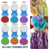 Nacario 6'lı Saç Tebeşiri Saç Boyası Seti - Geçici Renkli Saç Boyası, T001HB