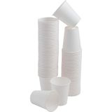 Nacario 75 Adet Tek Kullanımlık Karton Bardak 8 Oz 250 Ml, Beyaz Sıcak Bardaklar, Kağıt Meyve Suyu Bardağı, Parti Karton Bardakları