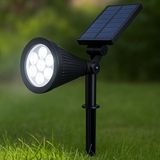 Nacario 7W Solar LED Bahçe Armatürü 6400K Beyaz Işık – Güneş Enerjili Kazıklı & Duvar Montajlı Çim Aydınlatma Lambası – 7 Led, IP65, 90 Lümen, 140X270X95 mm