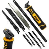 Nacario 8-In-1 Multi Blades Eller Gördü, Drywall Cutter Saw. Hacksaw. Uzun Blade Elleri Gördü, Jab Saw, Sürekli Duvarı Kesmek Için, Sheetrock, Wood, Metel, Plastic, Plywood. Çabuk Değiştirme Mehanizmi.