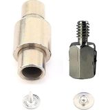 Nacario 9,5 mm Memeli Perçin Kalıbı, El Presi Uyumlu, Üst Diş 1/4 Alt 1/2 Yuva