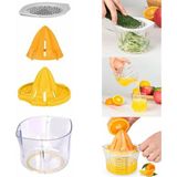 Nacario Aee® 4 Parça Rendeli Ölçekli Limon Portakal Narenciye Sıkacağı Hazneli Rende