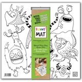 Nacario Akademi Çocuk Funny Mat White 40X40CM - Sevimli Canavarlar