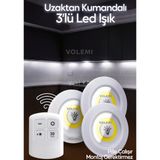 Nacario Aksu Volemi LED Işık Uzaktan Kumandalı Kontrol Set Of 3 V-3+1