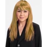 Nacario Altın Renk Düz Kesim İçi Astarlı Uzun Parti Peruğu