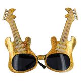Nacario Altın Renk Gitar Şekilli Parti Gözlüğü