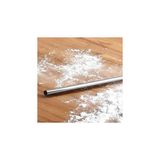 Nacario Alüminyum Silindir Yuvarlak Metal Oklava Tekli 49 cm Mutfak Börek Hamur Un Yufka Açma Krom Renk