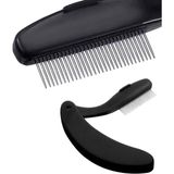 Nacario Anil Professional Cosmetics Metal Kirpik Tarağı - Doğal ve Düzgün Görünümlü Kirpikler Için Etkili Tarağınız (Siyah)