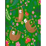 Nacario Anna: Dark Green Sloth Sketch Book, 366 Pages Sketch Pad, Sloth Sketchbook, Cute Sloth Cover Drawing Book