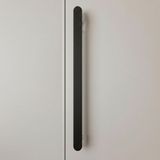Nacario Anzer Çizgili Mat Siyah Çekmece Kulp 1184 mm Modern Uzun Dolap Kulpu Mutfak Banyo Mobilya