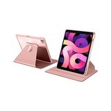 Nacario Apple iPad Pro 12.9 4. Nesil ile Uyumlu Kılıf Şeffaf Dönebilen Kalem Bölmeli A2229 A2069 A2232 A2233 Pembe