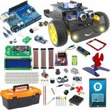 Nacario Arduino ile Uyumlu 2WD Robot Araba ve Süper Ideal Başlangıç Seti - Uno R3-92 Çeşit 317 Parça - Engelden Kaçan Akıllı Robot Yapım Kiti - Stem Kodlama Eğitimi