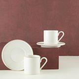 Nacario Aryıldız Hazel Gold 4 Parça Çay Fincan Takımı 2 Kişilik Altın Renkli