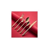Nacario Aryıldız Piero Gold Mat 12 Kişilik 60 Parça Çatal Kaşık Bıçak Takımı Beyaz