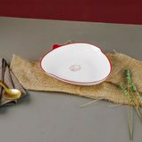Nacario Aryıldız Red Bird Üçgen Servis Tabağı Kırmızı Detaylı Renkli 20 cm
