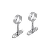 Nacario Askı Flanşı Oval Dolap Boru Sabitleme Kıyafet Elbise Askı Flanş Aparatı Krom 75X25 mm (2 Ad