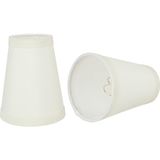 Nacario Aspen Creative 32666-2 Küçük Sert Sırtlı Imparatorluk Şekilli Avize Seti (2'li Paket), Beyaz Geçiş Tasarımı, 10,16 cm Alt Genişlik (5,88 cm x 10,16 cm x 12,7 Cm) Klipsli Lamba Gölgeliği