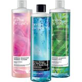 Nacario Avon Senses Nane Deniz Su Meymeleri Misk Gül ve Amber Kokulu Duş Jeli Paketi