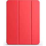 Nacario Babilden Apple iPad Tablet ile Uyumlu Tablet Kılıfı Smart Cover Uyku Modlu Standlı Arkası Sert Şeffaf Kapak (Kırmızı, iPad Air 13 2024 /ipad Pro 12.9 2022/2020)