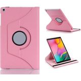 Nacario Babilden Samsung Galaxy Tab A8 T290 Yatay ve Dikey Standlı 360 Derece Döner Tablet Kılıfı Kumpembe