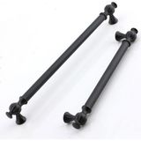Nacario BADEM10 Çınar 256 mm Siyah Mobilya Çekmece Mutfak Metal Dolabı Kulp Dolap Kapak Kulpu Kulpları Kulbu 256 mm
