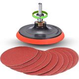 Nacario BADEM10 Cırt Zımpara Seti + Matkap Aparatı + 115 mm Taban (12 Parça Set)