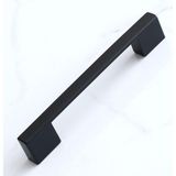Nacario BADEM10 Kale Kulp 128 mm Siyah Metal Mobilya Mutfak Çekmece Dolap Kulpları Dolabı Kapak Kulbu Kulpu 12.8 cm