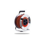 Nacario BADEM10 Metal Makaralı Seyyar Cca Kablo 4 Prizli Monofaze Uzatma Kablosu 3x1.5 mm Ttr Kablo 20 Metre