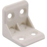 Nacario BADEM10 Mobilya Dolap Köşe Bağlantı Sabitleme L Gönye 25X25X25 mm Krem (10 Adet)