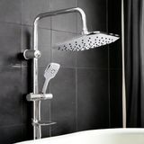 Nacario BADEM10 Robot Tepe Duş Seti Takımı Shower Yağmurlama Kare Banyo Masaj Duş Başlığı Sistemi Krom
