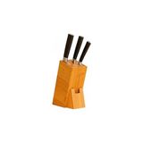 Nacario Bambu Ahşap Bıçak Standı – 220 mm Eğik Tasarım, Kaymaz Tabanlı, Çoklu Bıçak Yuvalı, Modern ve Doğal Mutfak Düzenleyici