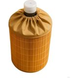 Nacario Bambu Su Sebili Damacana Kılıfı – Dekoratif, Toz ve Güneş Koruyucu, Doğal Bambu Kaplama, Kumaş Büzgülü Üst Kapak, 19 L Damacana Uyumlu