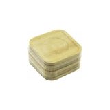 Nacario Bambu ve Ahşap Çay Tabağı, Kare, 9.7 x 9.7 Cm, 6 Adet