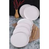 Nacario Bambum 6'lı Handmade 20 cm Beyaz Inci Pasta Tabak Seti - Tatlı Tabağı Seti