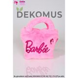 Nacario Barbie Lisanslı Peluş El Çantası, Kalem Kutusu, Pembe, Iki Bölmeli