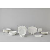 Nacario Be Original Leila 30 Parça Bone China Porselen Yemek Takımı – 6 Kişilik, Modern Minimalist Tasarım