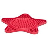 Nacario Beeztees Yavru Köpek Yaş Mama Yeme Oyuncağı, Yıldız Şeklinde, Silikon, Kırmızı, 20X20CM