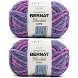Nacario Bernat Battaniye Ekstra Mor Gün Batımı Ipliği - 2'li Paket 10,5 OZ/300 G - Polyester - #7 Jumbo - 97 Yard - Örgü, Tığ Işi, El Sanatları & Amigurumi