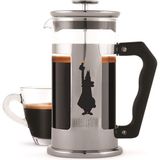 Nacario Bialetti - Preziosa French Press: Yaklaşık 1l Kapasiteli Kahve Hazırlayıcı - 18/10 Paslanmaz Çelik Gövde - Bulaşık Makinesinde Yıkanabilen Borosilikat Cam Sürahi - Paslanmaz Çelik Filtre Sistemi