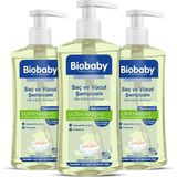 Nacario Biobaby Ultra Hassas Bebek Şampuanı – Saç ve Vücut Için, Organik Elma Özlü-3’lü Set (500 ml x 3)