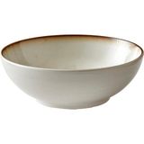 Nacario Bıtz Salata Kasesi, Kase/taş Kase, Bulaşık Makinesinde Yıkanabilir, 30 cm Çapında, Krem/krem