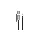 Nacario Bix C6AC15 2in1 Usb-A & Type-C To RJ45 1000MBPS Gigabit Ethernet Dönüştürücü Cat6 Kablo 1.5 Metre Thunderbolt 3/4/5, Mac/windows/ipad/android Uyumlu