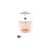 Nacario Black Cupid Kalp Desenli Emaye Yoğurt/bakliyat Bakracı (20 Cm-3 Litre-Tüm Ocaklarla Uyumlu)