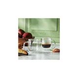 Nacario Borosilikat Çift Cidarlı Espresso Bardağı, Şeffaf, 100ML, Kulplu, 2'li Set