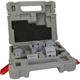 Nacario Bosch 12X Pro Multi Material Delik Açma Testeresi Seti - Standart Tutucu (Yumuşak Ahşap, Alçıpan, Ø 22, 29, 35, 44, 51, 64 Mm, Professional Aksesuar Döner Matkap/vidalamalar, Darbeli Matkap/vidalama)
