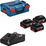 Nacario Bosch Professional 18V Akü Şarj Cihazı Seti (3 x 5.0 Ah; Gal 18V-40; L-Boxx)