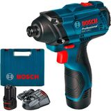 Nacario Bosch Professional Gdr 120-LI Akülü Darbeli Somun Sıkma (12 Volt, 2 x 2,0 Ah Akü, Şarj Cihazı, Plastik Çanta, 100 Nm Maks. Tork, 1/4" Altıgen Uç Girişi)