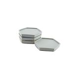 Nacario Bubigo Beton Bardak Altlığı Gri Mantar Tabanlı 4'lü Set 11,5 x 10 x 1,5 cm BTNMS-2018208 Btg-76